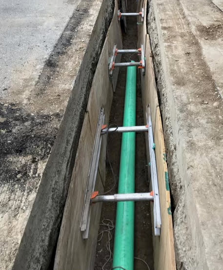 sewer line installation