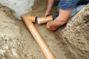 sewer line installation