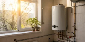 A residential water heater in San Diego needing professional repair.