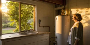 A homeowner in Riverside needing a professional water heater repair service.