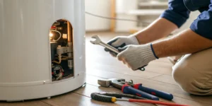 How to repair an electric hot water heater with common household tools.