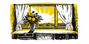 Fresh air from an open window helps get rid of the sewer smell in a house.